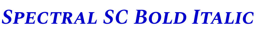 Spectral SC Bold Italic fonte
